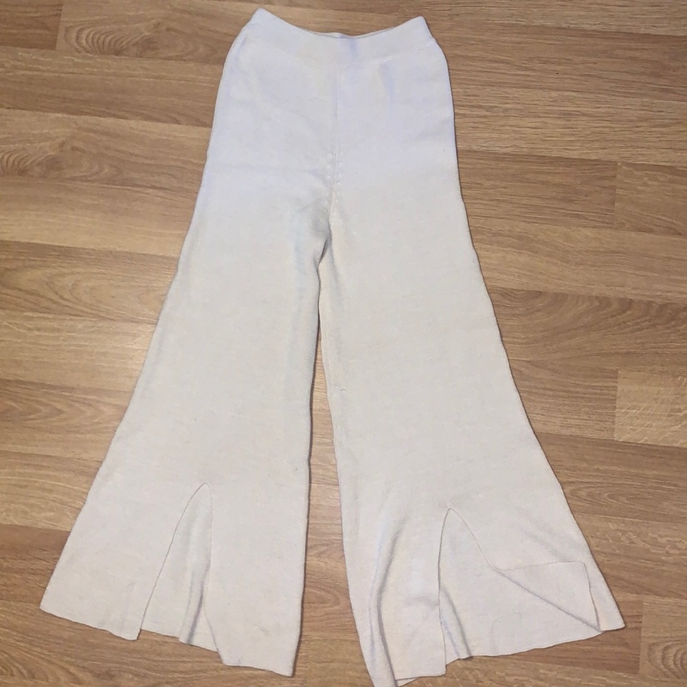 Beige Cream Knitted Pants